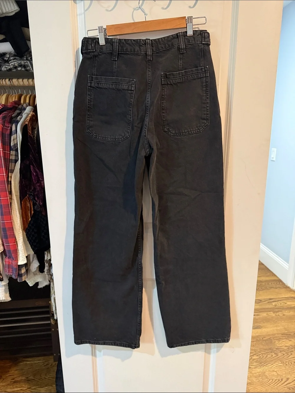 Free People Palmer Black Wide Leg Jeans